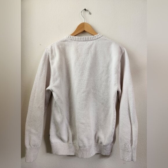 Vintage Nautica Men's Classic Cable Knit Sweater White Ivory Extra Large XL‎ - Picture 6 of 9
